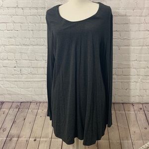 Eileen Fisher long sleeve grey tunic XL